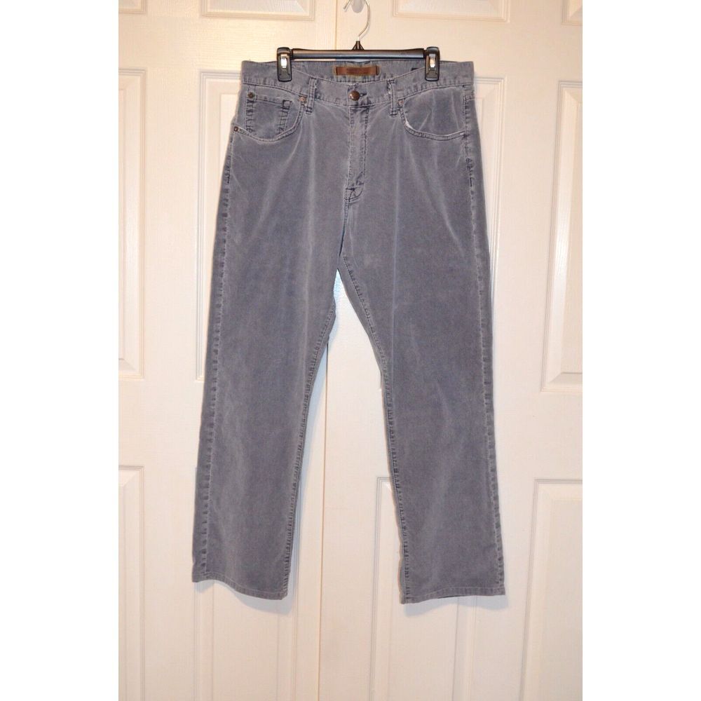 Agave Corduroy Pants Mens 36 Inseam 30.5" Blue‎ Waterman Straight Fit USA